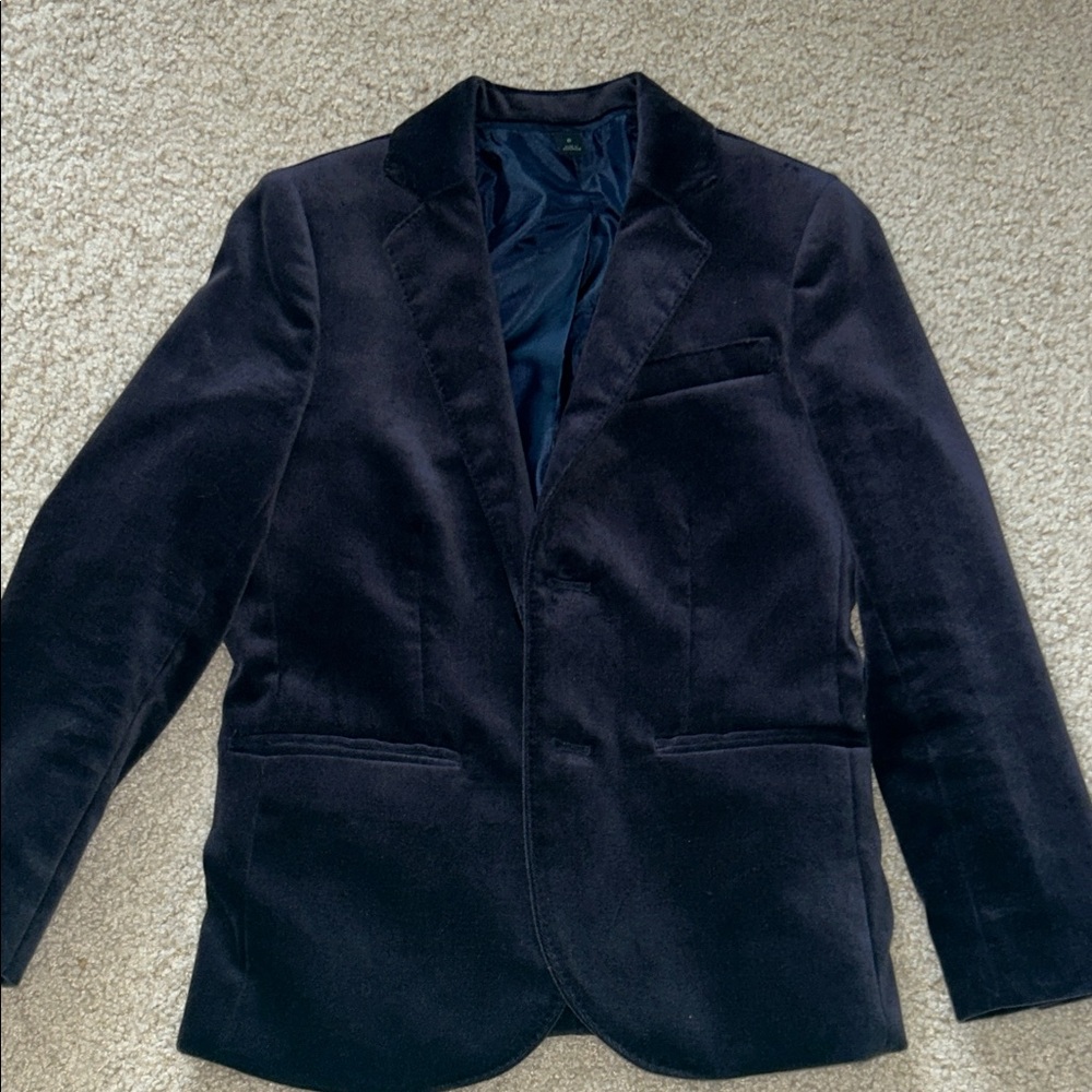 Boys CrewCute ludlow Blue Velvet Blazer size 8